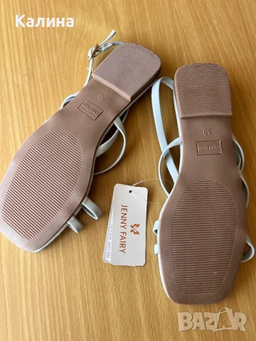 ЧИСТО НОВИ Светлосини сандали, снимка 3 - Сандали - 50889926