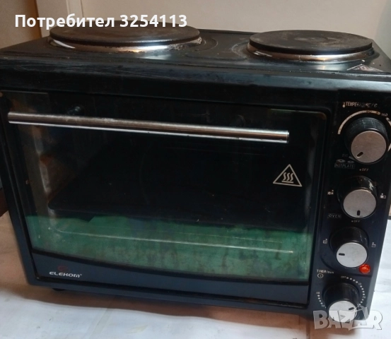 Мини фурна с котлони ELEKOM, снимка 4 - Печки, фурни - 52604427
