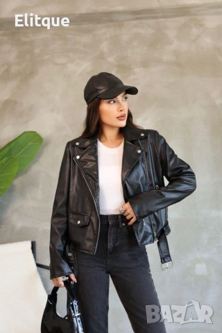 късо кожено яке , снимка 3 - Якета - 53576170