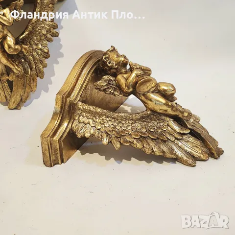 Декоративна конзола с ангел в бароков стил, снимка 4 - Декорация за дома - 49644586