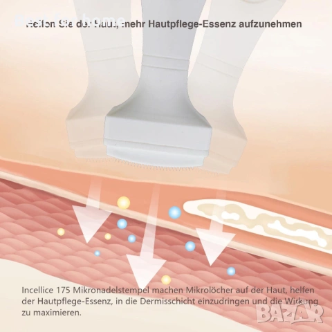 INCELLICE Derma Stamp Derma Stamp 1.5 мм 175 титаниеви игли за коса и брада, снимка 6 - Друга електроника - 53679484