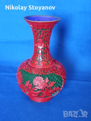 Китайска ваза от Цинобър