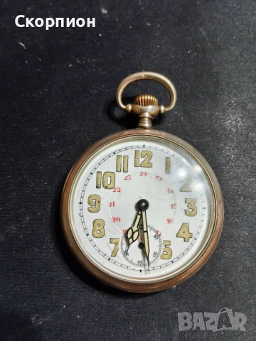 Джобен СРЕБЪРЕН часовник - JUNGHANS - ГЕРМАНИЯ - 15 РУБИНА, снимка 2 - Джобни - 48834021