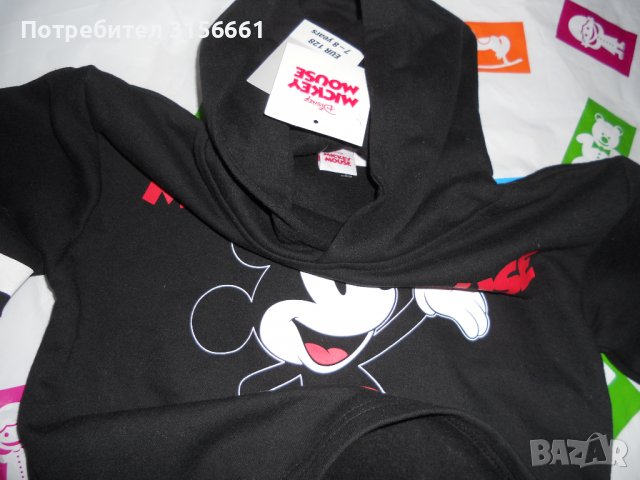 Нов Детски Спортен Суичър Мики Маус 7 - 8  год, снимка 2 - Детски анцузи и суичери - 40134310