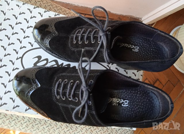 №37 Обувки Ест Велур Висок ток, снимка 5 - Дамски обувки на ток - 40179226