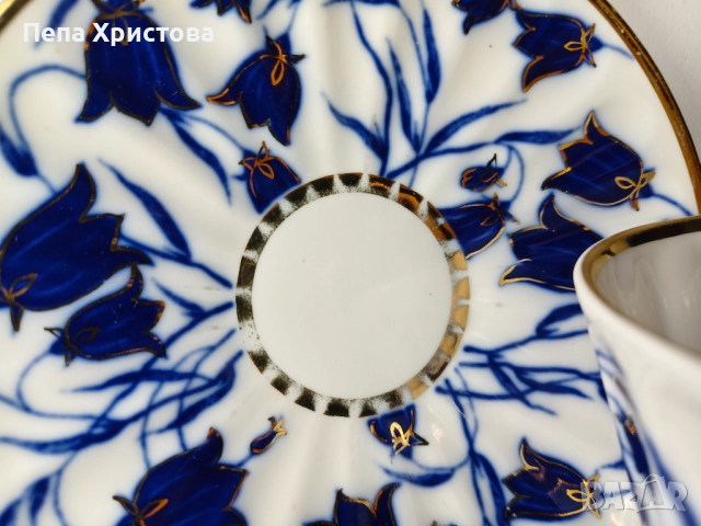 Чаша за чай от съветски порцелан ЛФЗ, снимка 8 - Чаши - 52595952