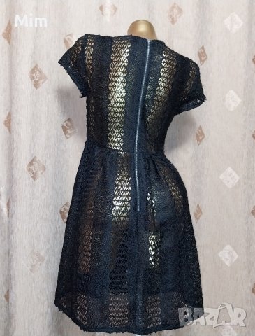 Zara M Черна дантелена рокля , снимка 3 - Рокли - 44428425