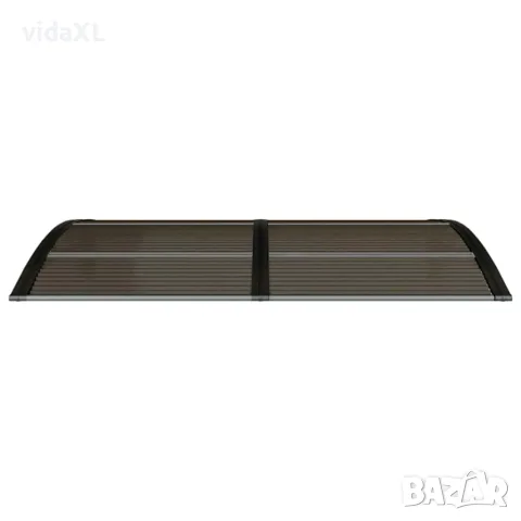 vidaXL Навес за врата, черен, 150x75 см, поликарбонат, снимка 4 - Врати за баня - 56146257