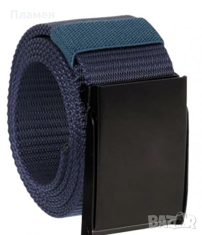 Мъжки регулируем колан  с матирана метална катарама в черен цвят. 120х3,8 см, снимка 2 - Колани - 35965911