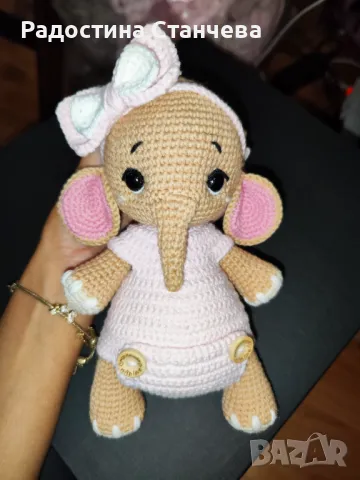 Бебешки комплект с дрънкалка слонче, снимка 5 - Плюшени играчки - 46705790