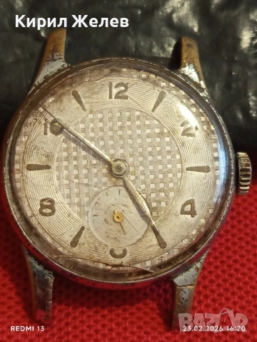 Стар механичен часовник СССР мъжки рядък за КОЛЕКЦИОНЕРИ 51723, снимка 4 - Антикварни и старинни предмети - 53594752