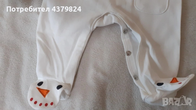 Нов немски комплект гащеризон и шапка за бебешки Ernsting's family Topolino  р.56 и р.62, с этикет, снимка 4 - Бебешки гащеризони - 53465054