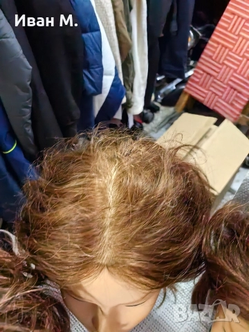 Фризьорски тренировачни глави с естествен косъм , снимка 9 - Фризьорски принадлежности - 52929237