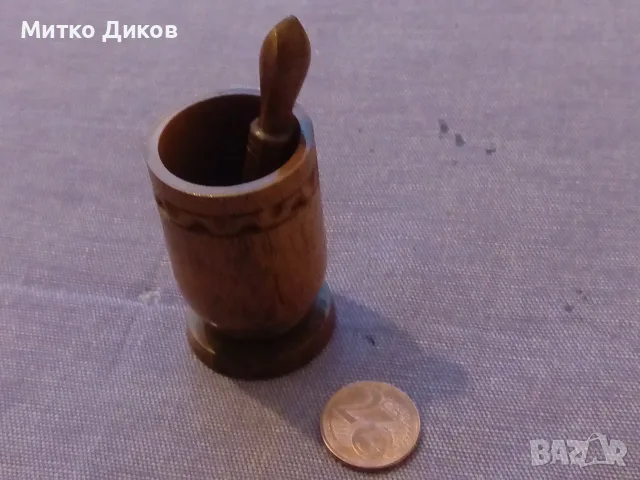 Мини хаван Н-50мм и фи 30мм като нов, снимка 2 - Декорация за дома - 55803999