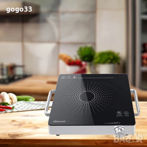 Керамичен котлон Diplomat CS-H2027T, 2000W, снимка 5 - Котлони - 51020637