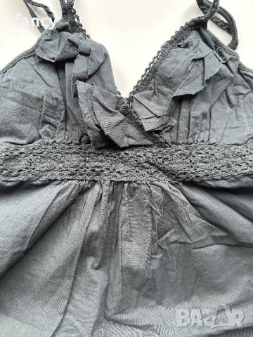 Черен бохо топ с презрамки, снимка 6 - Корсети, бюстиета, топове - 40388303