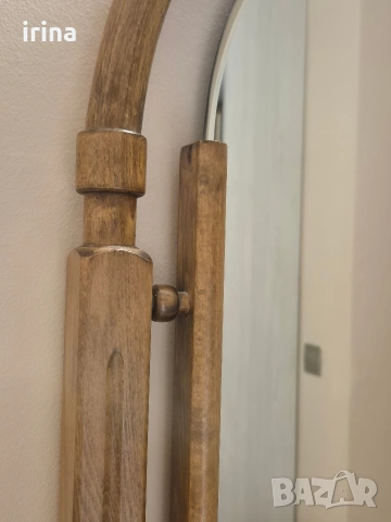 огледало с рамка от масив и поставка, снимка 2 - Декорация за дома - 53013072