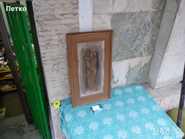 Стара картина 66 / 37 см, снимка 5 - Антикварни и старинни предмети - 53634934