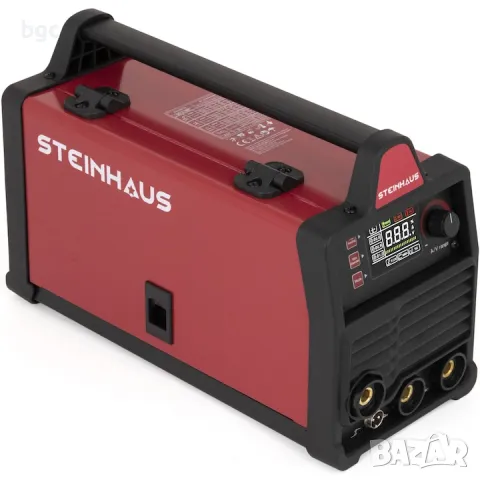 НОВ Инвертор за заваряване с флюсова тел с MIG/TIG/MMA поток Steinhaus Dual PROFESSIONAL 130 A, снимка 10 - Друга електроника - 50291016