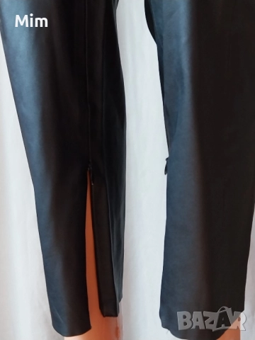 ZARA 2XL Черен кожен клин за едра дама , снимка 4 - Клинове - 52138428