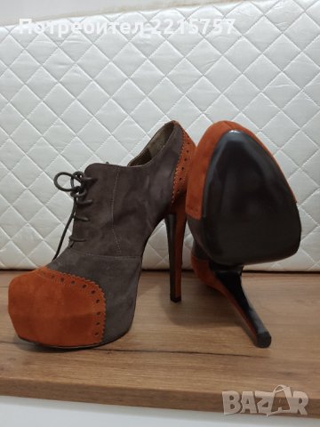 НОВИ обувки от естествен велур., снимка 2 - Дамски обувки на ток - 40803019