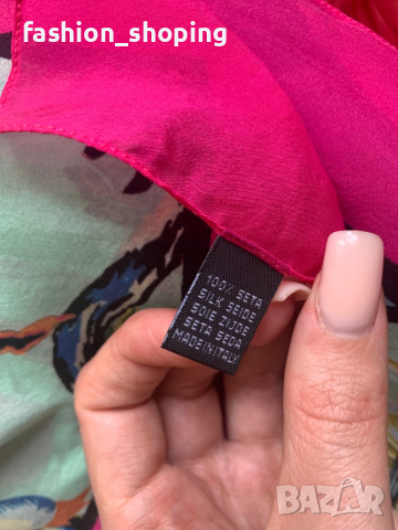 Копринен шал Balenciaga Rosabotanica, снимка 7 - Шалове - 44791744