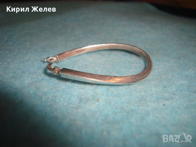 СТАРА АНГЛИЙСКА СРЕБЪРНА ОБЕЦА СРЕБРО 925 ПРОБА РЪЧНА АРТ ИЗРАБОТКА 25601, снимка 4 - Обеци - 35736246