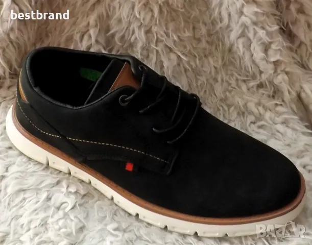 Мъжки спортно-елегантни обувки от изкуствен кожа, с връзки, код 678/45 , снимка 4 - Ежедневни обувки - 47266740