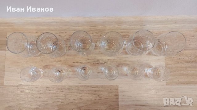 Чаши за ракия 12 бр., 6 малки и 6 големи , снимка 8 - Сервизи - 39234411
