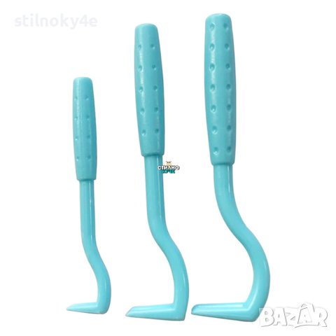 Пластмасови куки, 3бр., за отстраняване на кърлежи от животни Кука за отстраняване на кърлеж