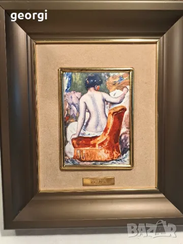 картина на Реноар върху медна плака   1/4, снимка 8 - Картини - 47475452