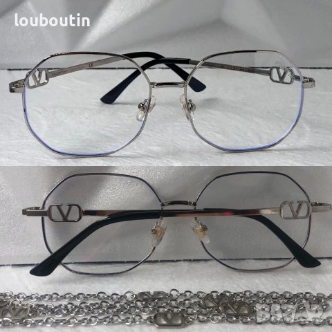 Valentino дамски слънчеви очила Осмоъгълник с верижка синджир, снимка 4 - Слънчеви и диоптрични очила - 41846901