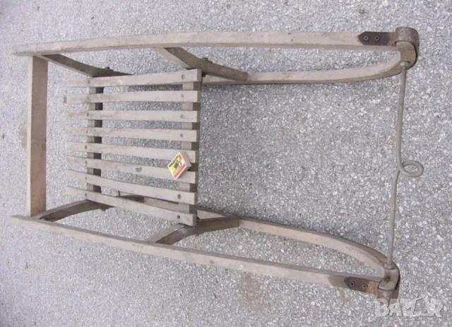 РЕТРО Българска Дървена ШЕЙНА 103x44x40 см Зимни Детски Шейни Бук Пързалка Сняг НРБ 1970-те БАРТЕР, снимка 5 - Зимни спортове - 49307520