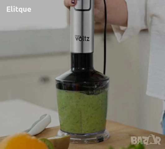 Пасатор с чопър, 1500W, метален накрайник с колба 0.7л., приставка за разбиване, инокс с черно, снимка 2 - Друга електроника - 52852142