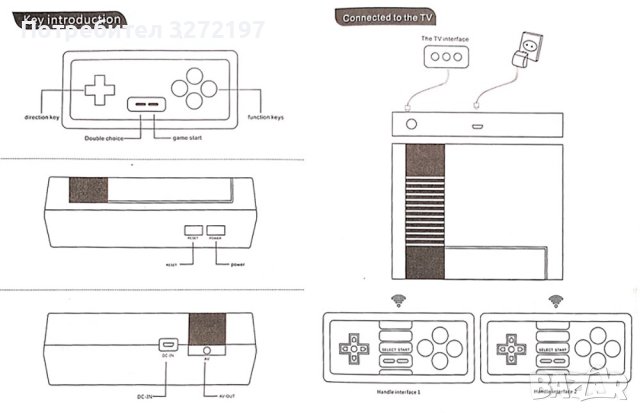 NES620 Video Game Console AV2.4G,игрова конзола 640 игри без повторения+2 безжични джойстка, снимка 11 - Други игри и конзоли - 41081500