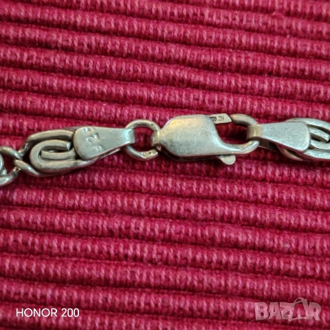 Сребърен ланец, синджир Италия. , снимка 3 - Колиета, медальони, синджири - 53667616