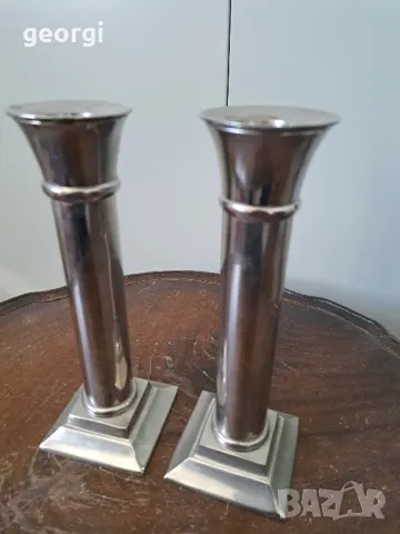 два свещника от неръждаема стомана   5/2, снимка 2 - Декорация за дома - 49082002