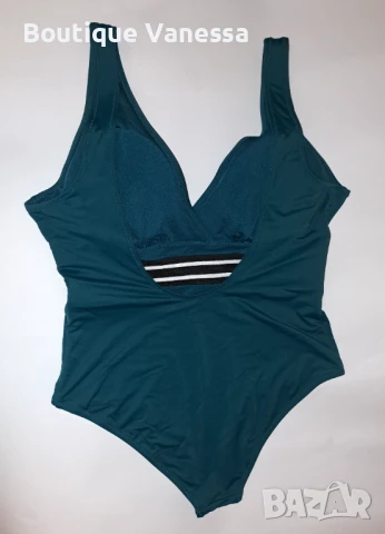 Дамски цял бански в тъмно зелено , снимка 3 - Бански костюми - 50733257
