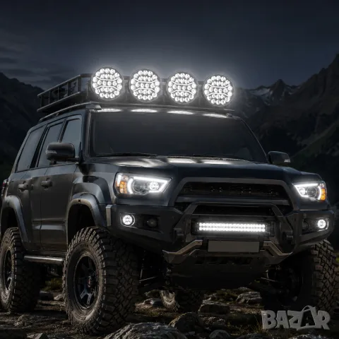 LED халоген 9 инча 12-24V с 24 LED диода, снимка 4 - Аксесоари и консумативи - 55871044