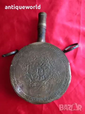 Стара ОСМАНСКА Барутница , Барутник ,Сребро, снимка 5 - Антикварни и старинни предмети - 48638113