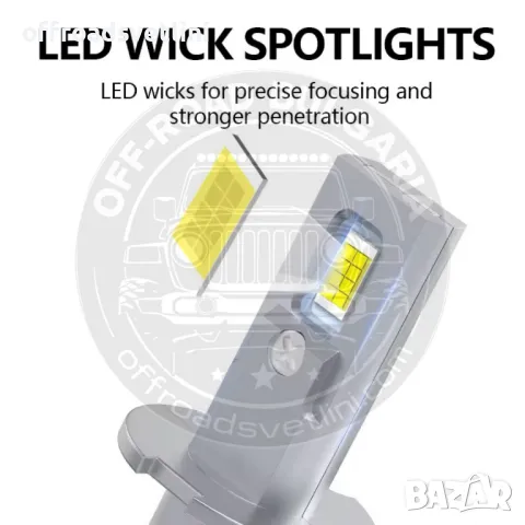 CARLUX LED Диодни Крушки H3 180W 12V 300% светлина без вентилатор, снимка 4 - Аксесоари и консумативи - 49380258