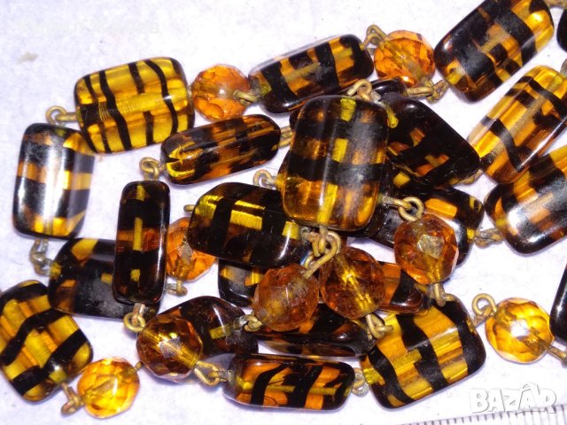 СТАРИННО РЕТРО КОЛИЕ от КРАСИВО ВЕНЕЦИАНСКО СТЪКЛО МУРАНО и БРОНЗ Рядка МАЙСТОРСКА ИЗРАБОТКА 181818, снимка 5 - Антикварни и старинни предмети - 41865601