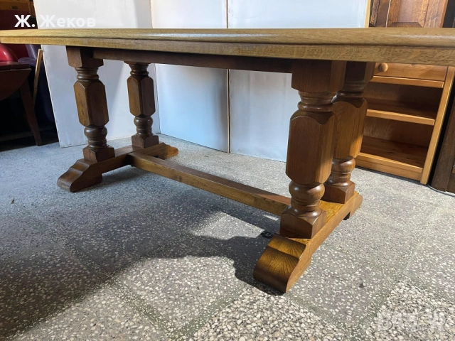 Масивна трапезна маса, снимка 2 - Маси - 53084550