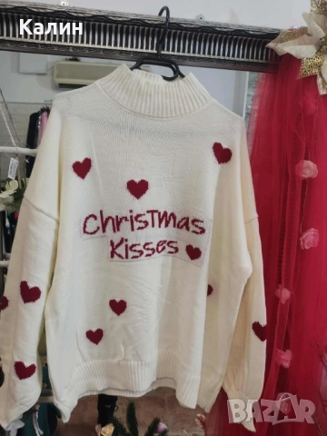 Дамски Коледни блузи - два цвята - 35 лв., снимка 6 - Блузи с дълъг ръкав и пуловери - 52532912