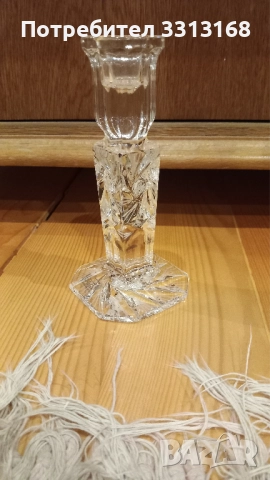 Кристален свещник , снимка 2 - Декорация за дома - 52192707