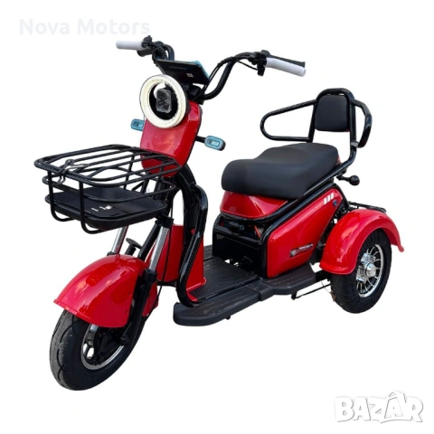 Двуместна Електрическа Триколка PUDDING 1800 - ЧЕРВЕНА, снимка 4 - Мотоциклети и мототехника - 53792610