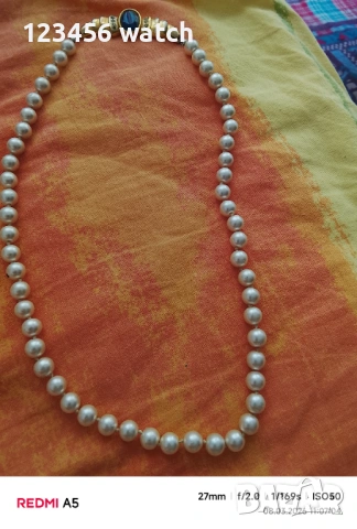 Старо красиво перлено колие