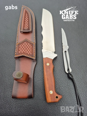 Уникален комплект от два ножа-масивен и компактен в една кания,LN437, снимка 6 - Ножове - 53176709