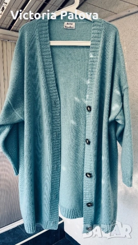 Acne Studios луксозен oversize вълнен кардиган – 100% wool, снимка 2 - Жилетки - 53764956