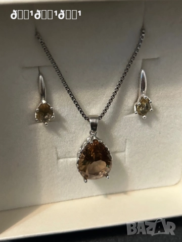 Прекрасен сребърен комплект със Султанит , снимка 7 - Бижутерийни комплекти - 52850305